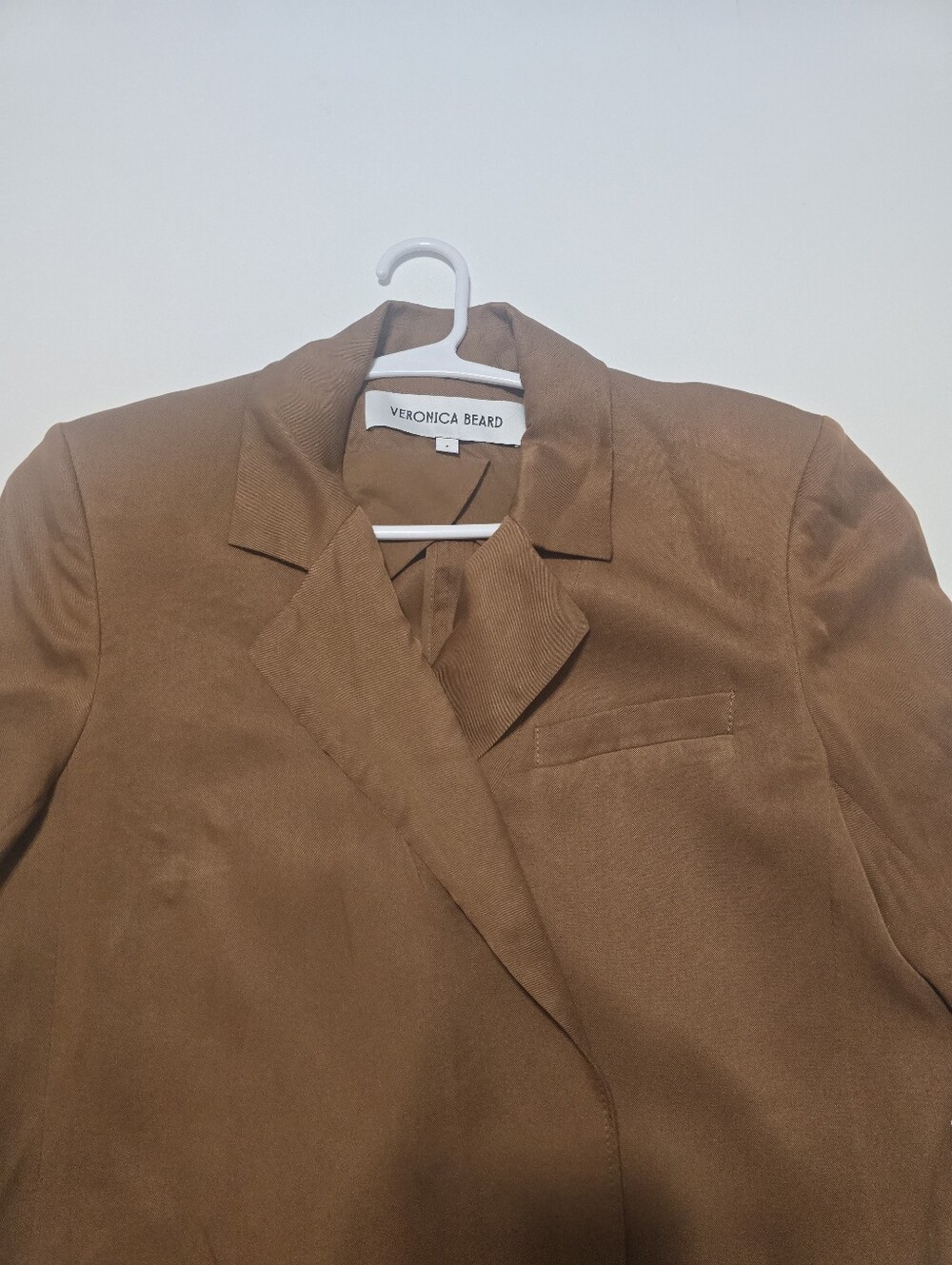 Veronica Beard Rupert Blazer Brown Lyocell 3/4 Sleeve Tailored Jacket Size 4 - Picture 5 of 14